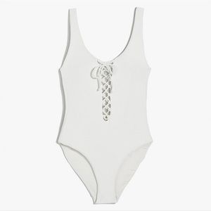 🌟Onia Bridget One Piece Swimsuit Ribbed Lace Up🌟